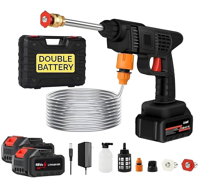 Cordless High Pressure Car Washer Gun 48V Portable Power Cleaner
