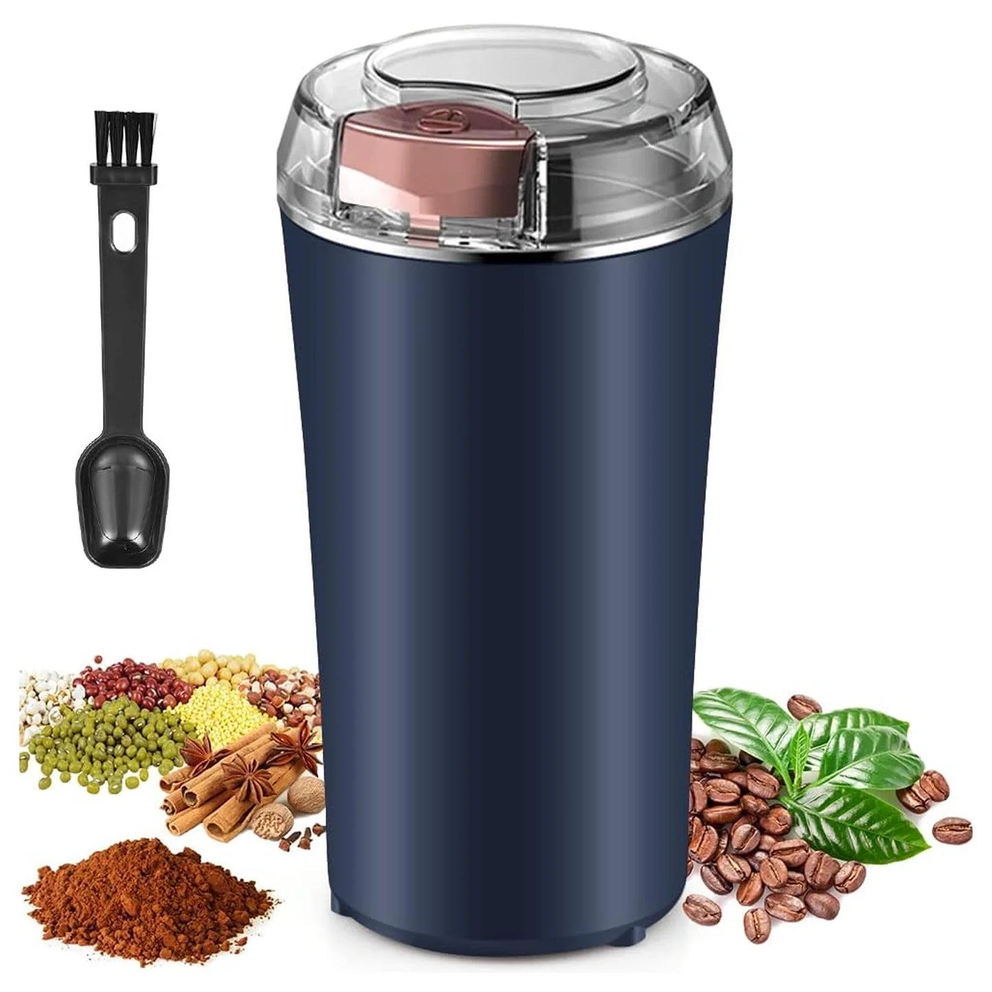 Mini Electric Coffee Grinder & Mixer – Portable Powerful 4 Blade Small Grinder