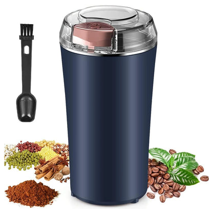 Mini Electric Coffee Grinder & Mixer – Portable Powerful 4 Blade Small Grinder