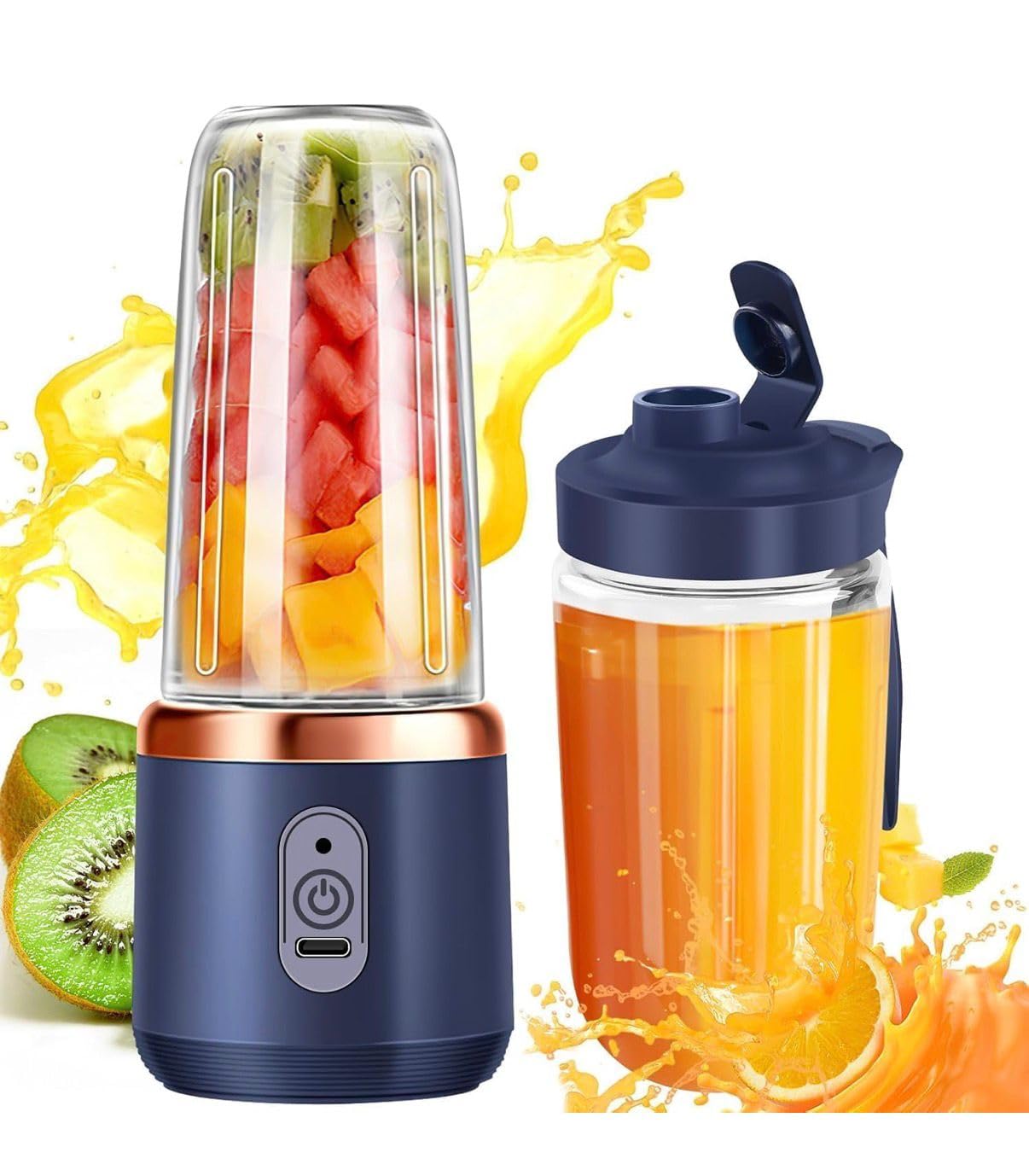 Wireless Portable Juicer Blender – 400ml USB Rechargeable