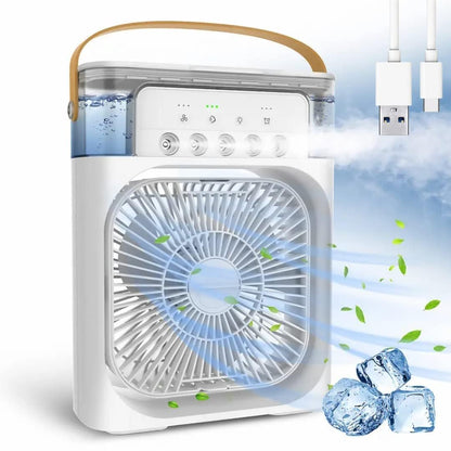 Portable Mini Air Cooler with Water Tank & Mist Fan USB