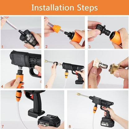 Cordless High Pressure Car Washer Gun 48V Portable Power Cleaner