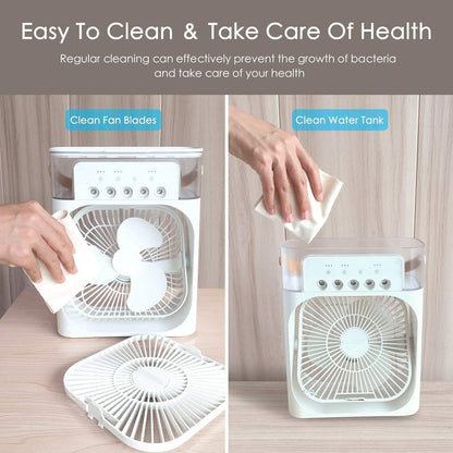 Portable Mini Air Cooler with Water Tank & Mist Fan USB