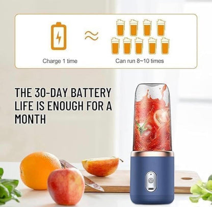 Wireless Portable Juicer Blender – 400ml USB Rechargeable
