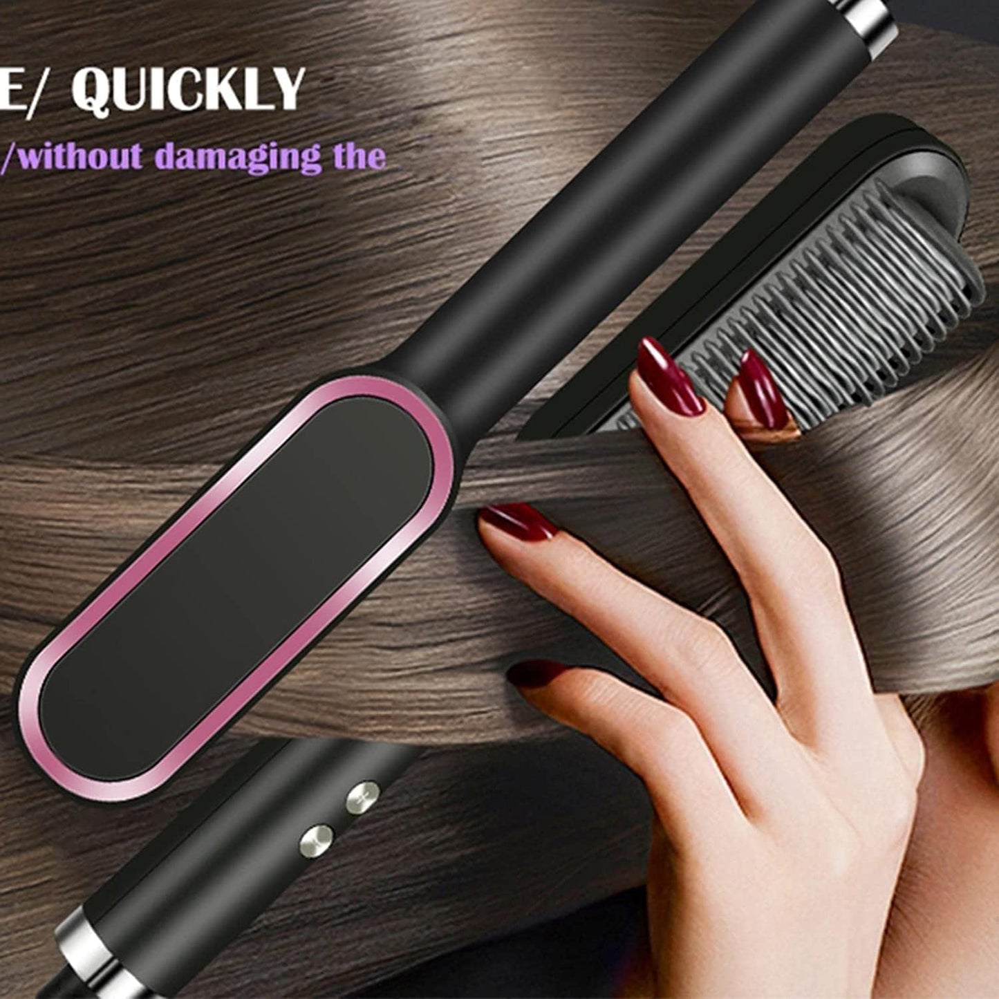 Ceramic Hair Straightener with Adjustable Temperature & Fast Heat Technology