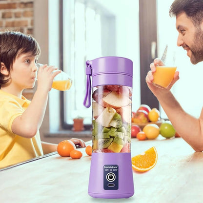 Portable USB Rechargeable Juicer Blender Bottle – 6 Blade Mini Smoothie Maker