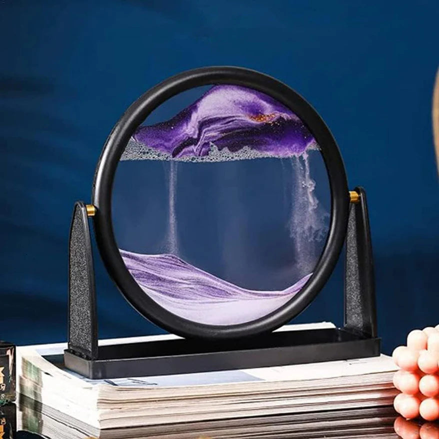 3D Moving Sand Art Frame – Relaxing Liquid Sandscape for Home & Office Decor