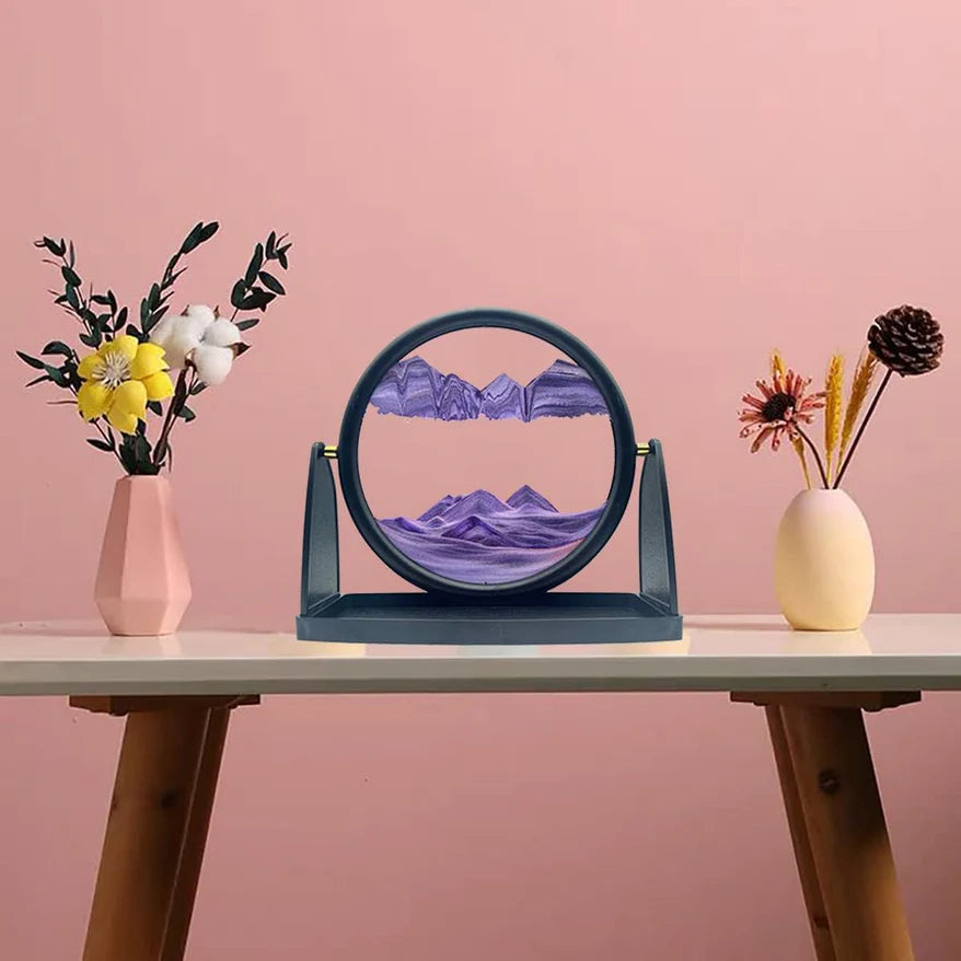 3D Moving Sand Art Frame – Relaxing Liquid Sandscape for Home & Office Decor