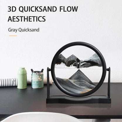 3D Moving Sand Art Frame – Relaxing Liquid Sandscape for Home & Office Decor