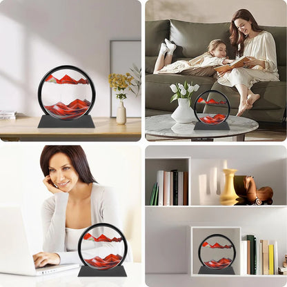 3D Moving Sand Art Frame – Relaxing Liquid Sandscape for Home & Office Decor