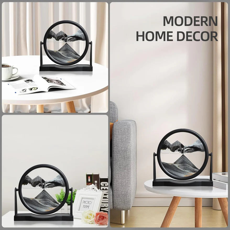 3D Moving Sand Art Frame – Relaxing Liquid Sandscape for Home & Office Decor