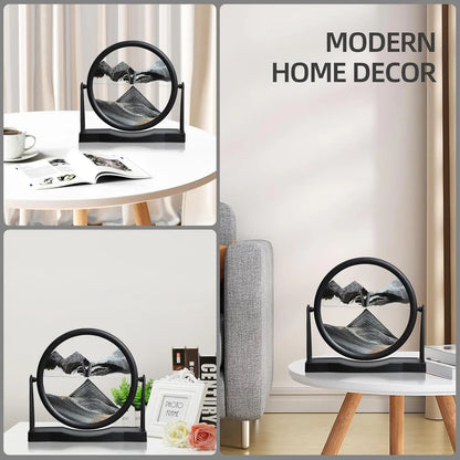 3D Moving Sand Art Frame – Relaxing Liquid Sandscape for Home & Office Decor